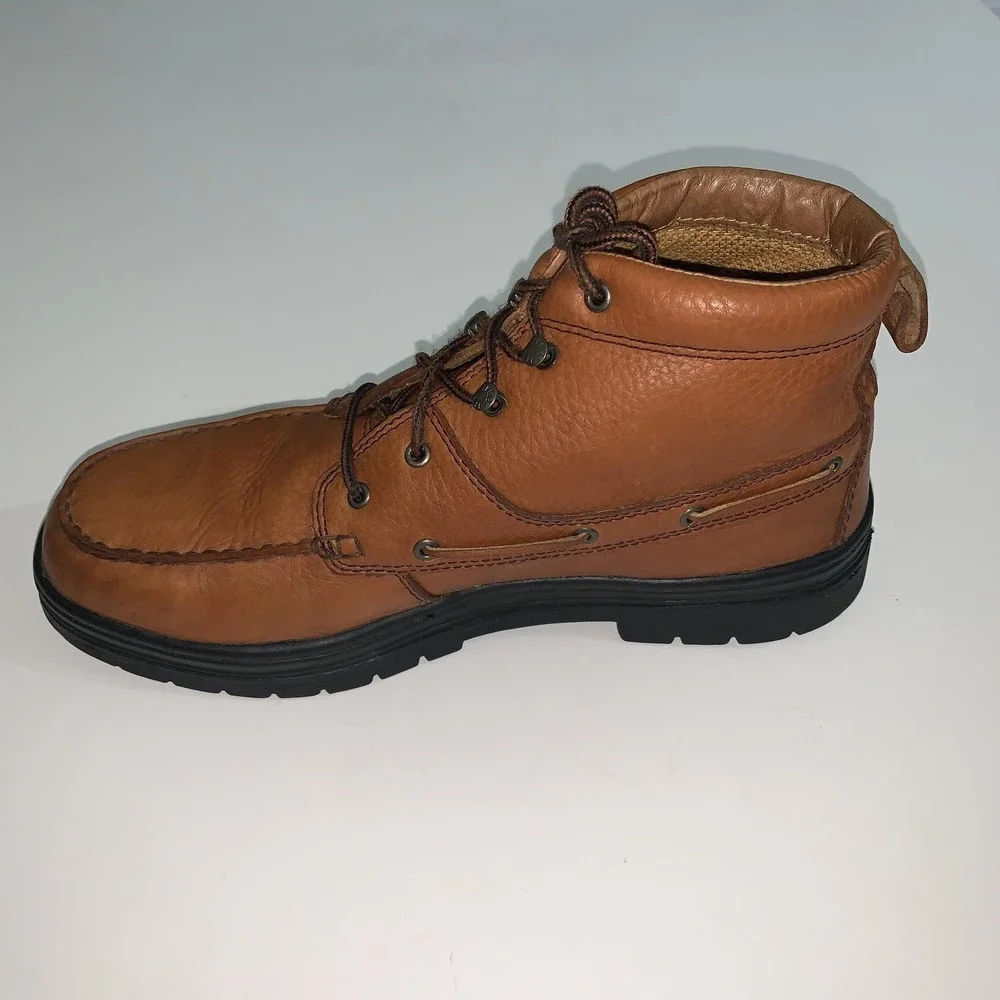 Wolverine Boots Mens 11.5 Brown Leather Chukka Ankle Work Steel Moc Toe W08404